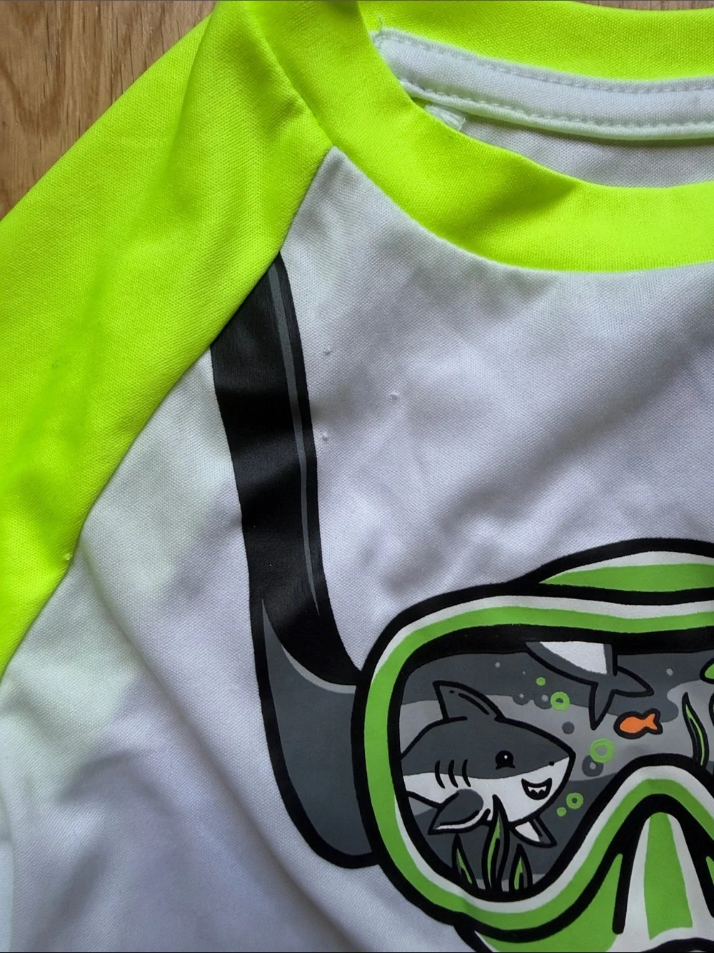🦈Hurley Neon Yellow/White Kids Swim Rashguard Set with Bucket Hat